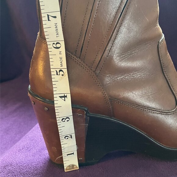 Dansk brown ankle boots, wedge heel size 40 (9 1/2) - Picture 4 of 9